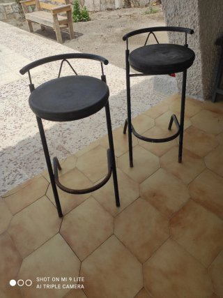 Taburetes de bar negros (4 unidades)