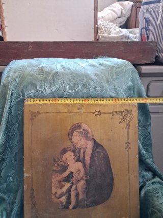 Antica tavola Madonna Bambino
