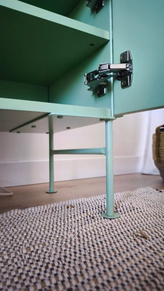 Mueble TV lacado madera y metal