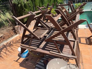 Tavolo allungabile e 8 sedie in teak