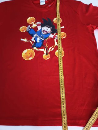 2 Camisetas Dragon Ball XXL Roja y negra.
