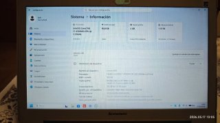 Portátil Lenovo i7 Plata y Negro