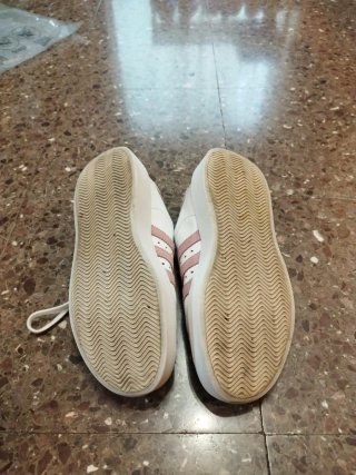 Zapatillas Adidas Superstar Mujer Blancas Rosas