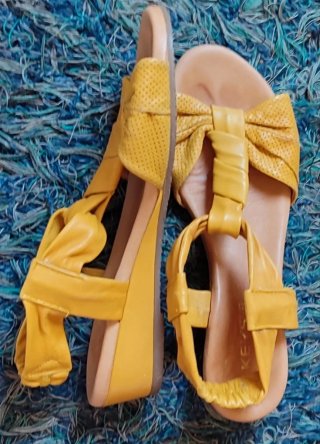 Sandali Keys Vera Pelle Giallo Donna