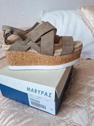 Sandalias Marypaz Beige verdoso Talla 38