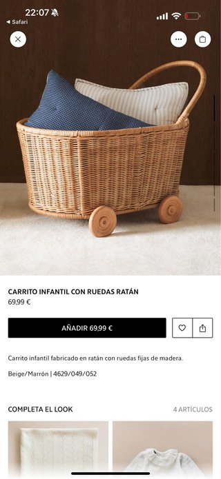 Carrito Mimbre Zara Home