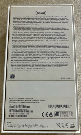 iPhone X argento