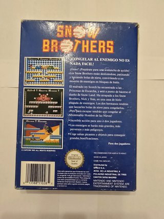 Snow Brothers NES PAL ESP CIB Completo
