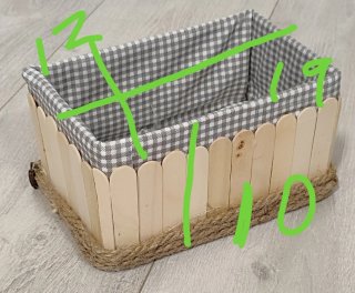 Cajita artesanal tela y madera
