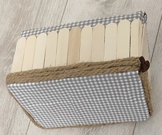 Cajita artesanal tela y madera