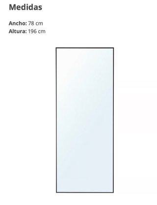 Espejo HOVET IKEA Negro Metal