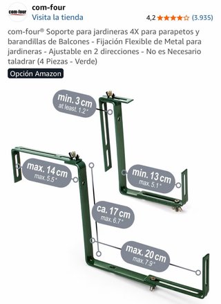 Soportes para jardineras x4 (extensible)