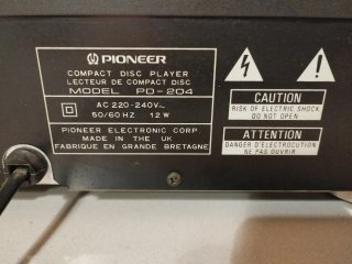 Lector CD Pioneer PD-204 con Mando