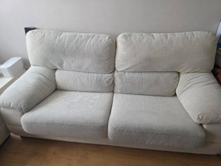 Urge venta 22 junio Sofá 3+2 beige tela Rustika