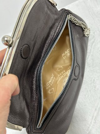 Bolso Machine By Bassico Piel Marrón Metalizado