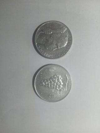 Moneta 5 Lire 1949 Uva