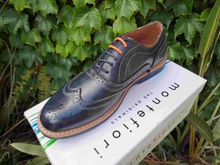 Scarpe uomo eleganti blu derby nuove