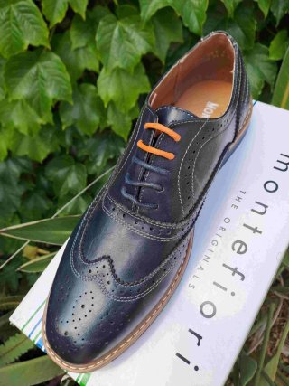 Scarpe uomo eleganti blu derby nuove