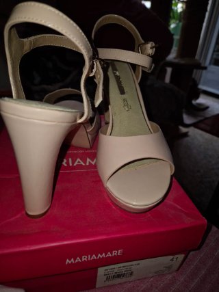 Sandalias Mariamare Beige Tacon