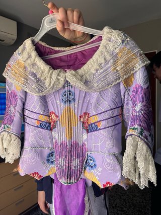 Traje de Fallera Morado Completo + 2 Corpiño