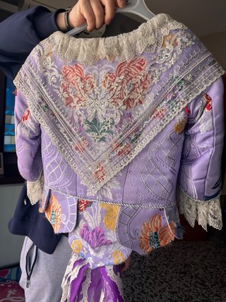 Traje de Fallera Morado Completo + 2 Corpiño