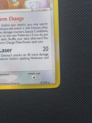 Deoxys Delta Holo Carta Pokémon Inglese