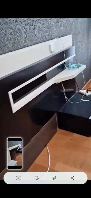 Mueble cabecero con mesitas integradas