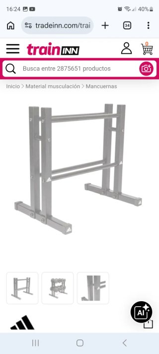 Mancuernas + Racks (Adidas)