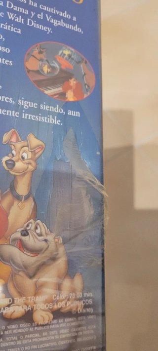 VHS La Dama y el Vagabundo Clásicos Disney