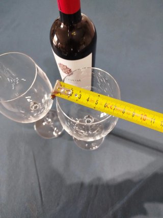 Copas de vino de cristal de Bohemia