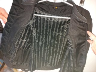 Cazadora Motorista Mujer Negra y Plateada talla 36