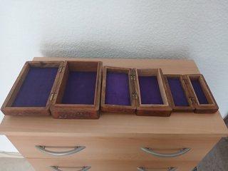 Cajas de madera talladas (Set de 3)