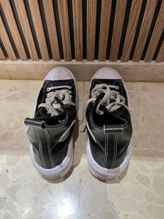 Converse plataforma negras y blancas