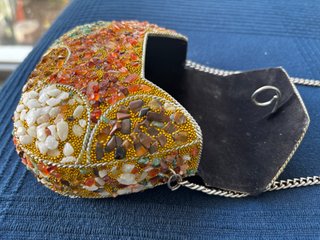 Bolso Clutch Joya Artesanal Piedras Naturales
