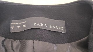 Chaqueta cruzada Zara gris Talla S