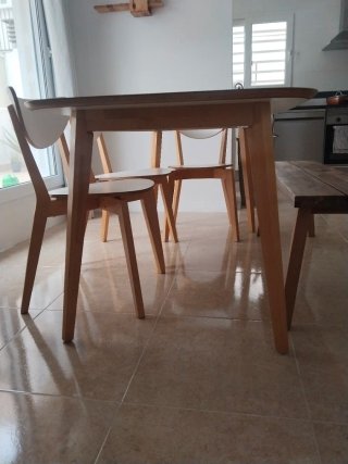 Mesa de comedor Ikea blanca madera