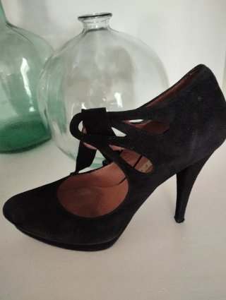 Pura López Zapatos Tacón Negros
