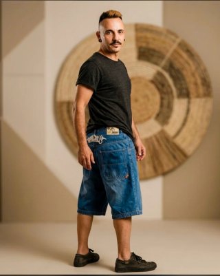 Pantalón corto Tribal Skate Y2K Baggy