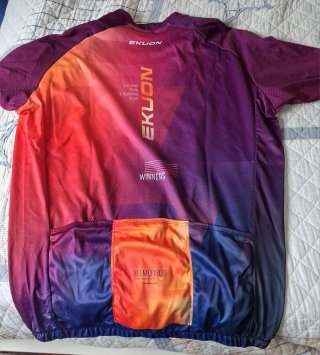 Maillot Ciclismo EKON Gradiente Morado/Naranja