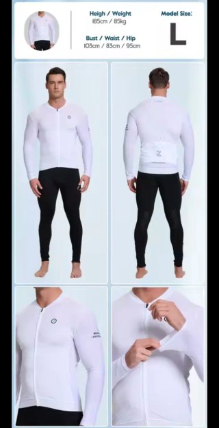 Maillot ZRSE blanco manga larga Talla L