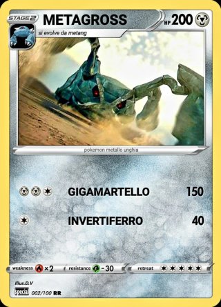 Carta Pokémon Metagross Stage 2 Personalizzata
