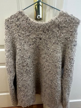 Jersey de lana gris jaspeado