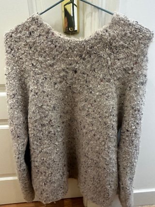 Jersey de lana gris jaspeado