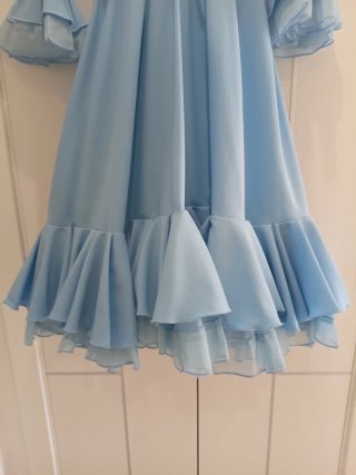 Traje de flamenca azul