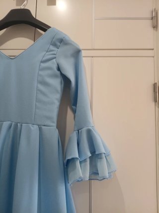 Traje de flamenca azul