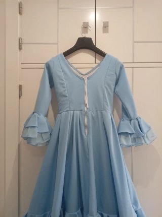 Traje de flamenca azul