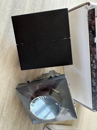 Interruptor y enchufe de pared negro (USB)