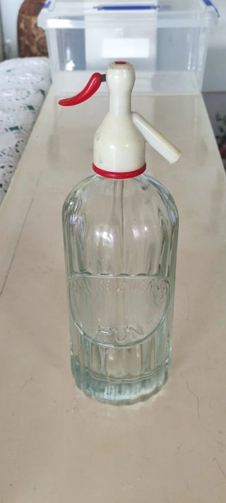Lote 2 Sifones Antiguos Vidrio Vintage