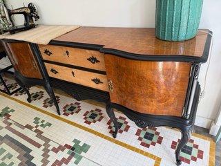 Aparador de salón madera y cristal