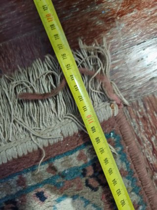 Alfombras vintage beige y rojo